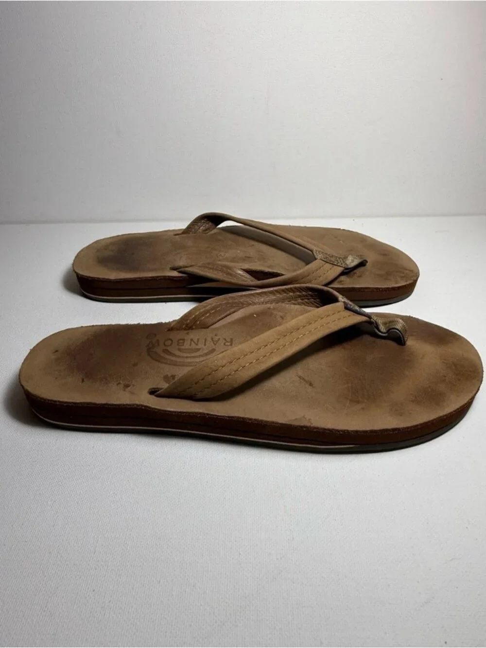 RAINBOW Premier Leather Womens Flip Flops Sz Medium